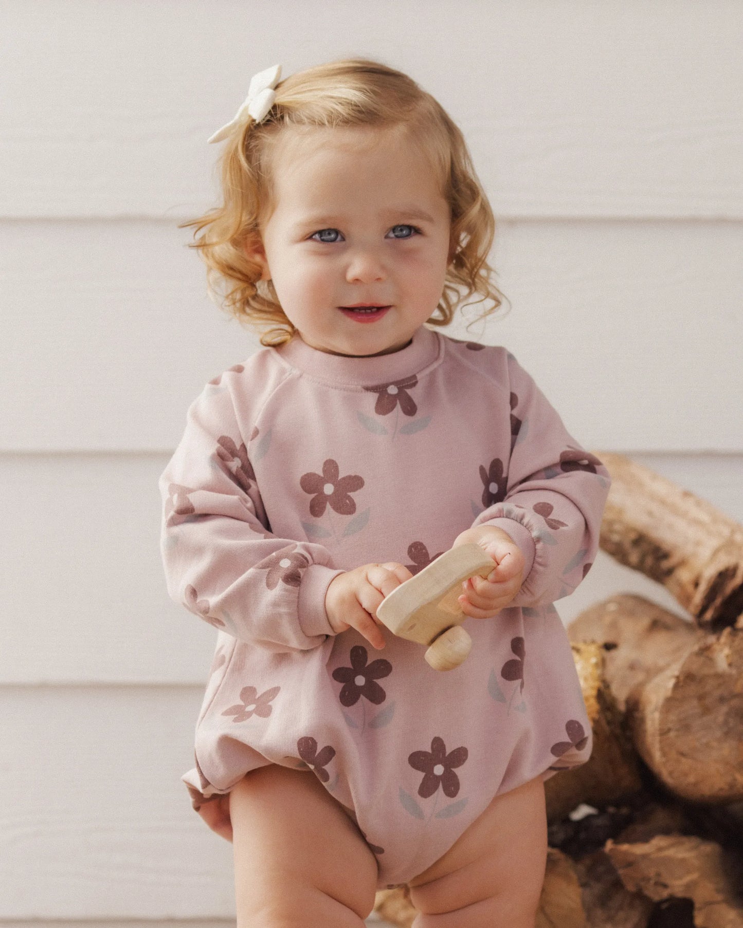 Rylee and Cru Crew Neck Romper - Daisy