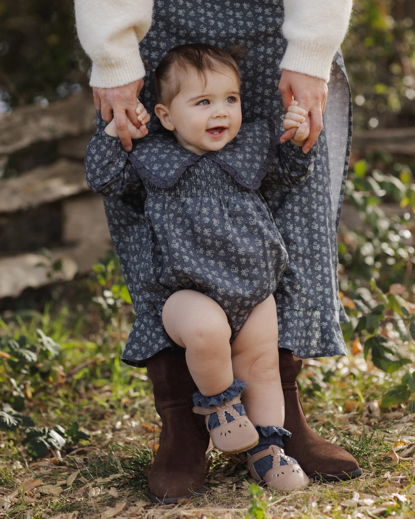 Rylee and Cru Fern Romper - Heart Ditsy