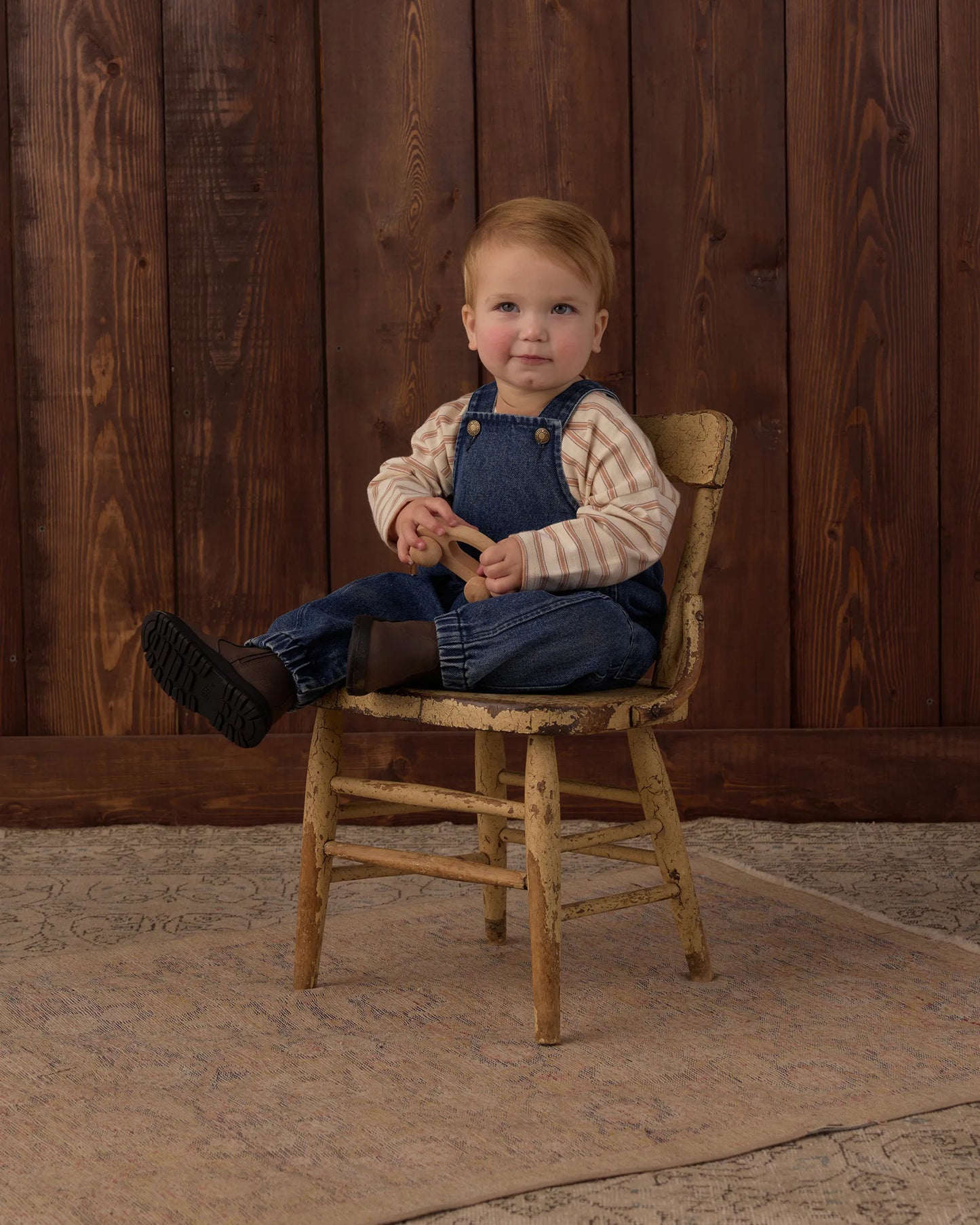 Rylee and Cru Camden Long Sleeve Tee - Fawn Stripe
