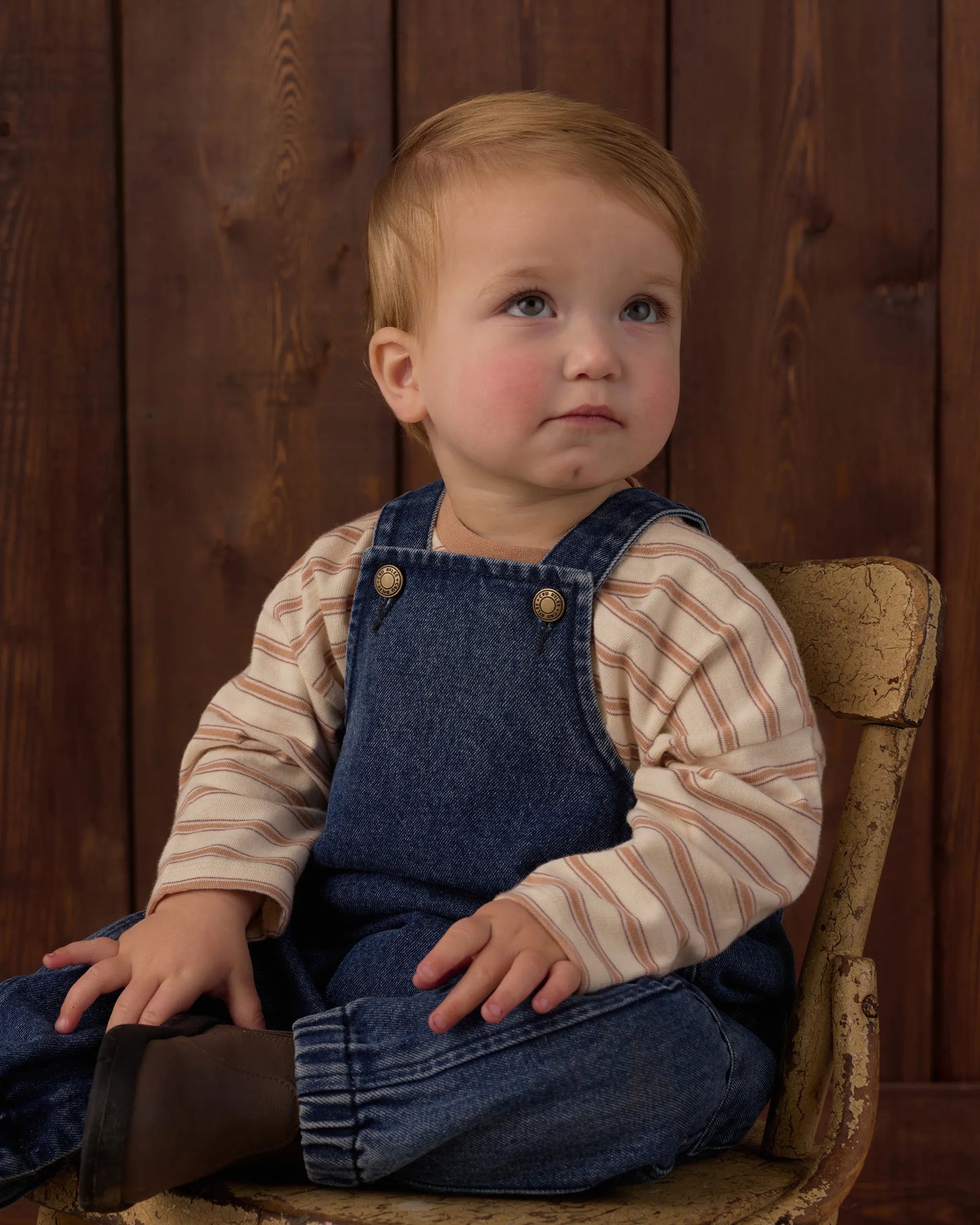 Rylee and Cru Camden Long Sleeve Tee - Fawn Stripe
