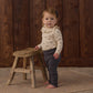 Rylee and Cru Ruffle Collar Bodysuit - Natural Ditsy