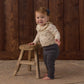 Rylee and Cru Ruffle Collar Bodysuit - Natural Ditsy