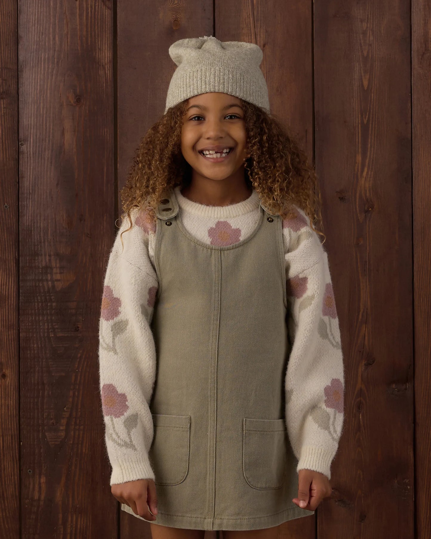 Rylee and Cru Odette Overall Dress - Dark Sage