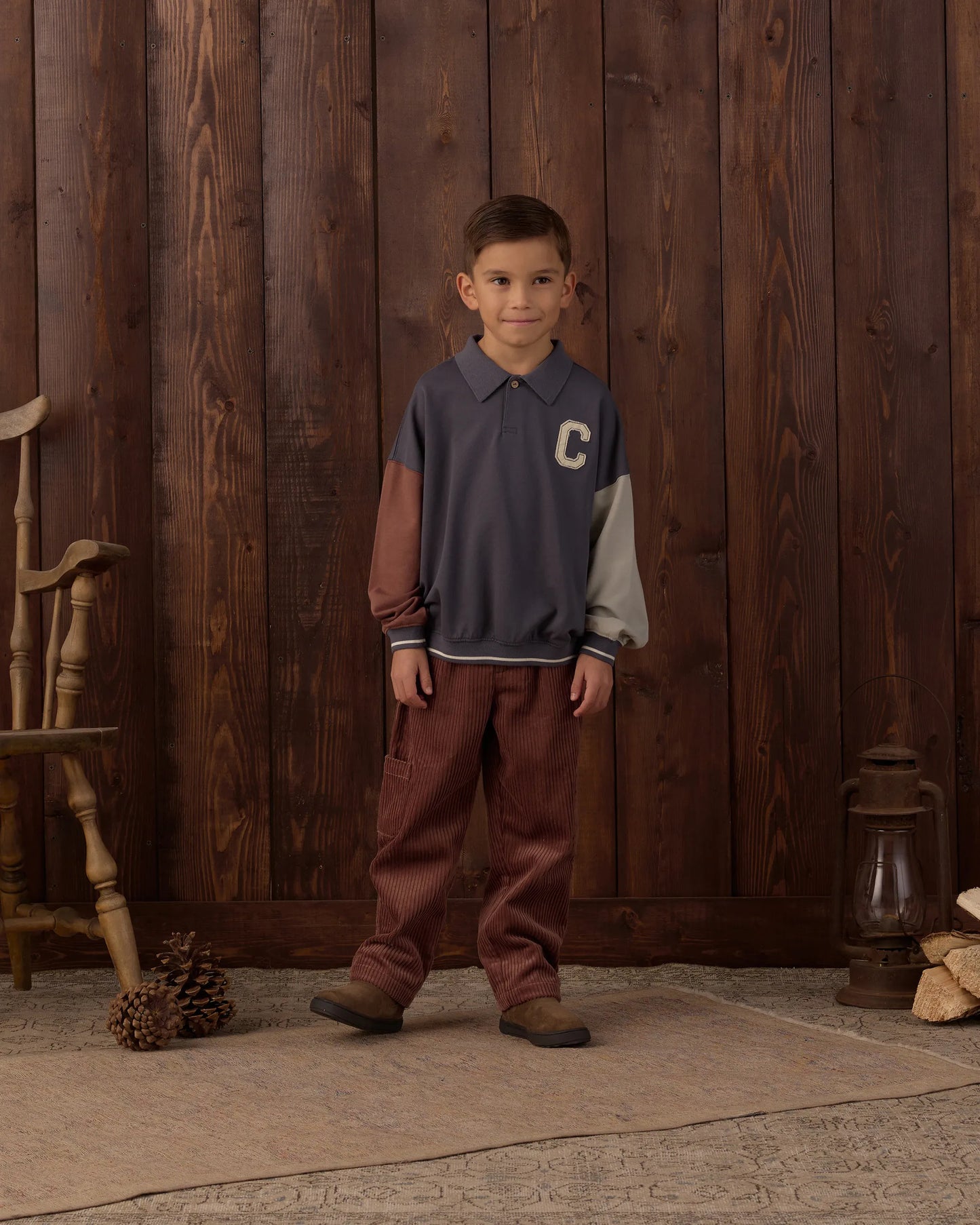 Rylee and Cru Collared Sweatshirt - Color Block