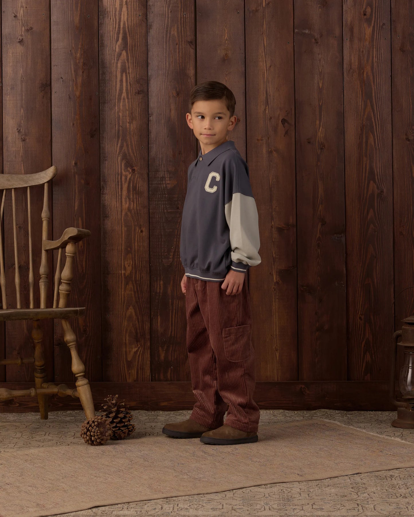 Rylee and Cru Collared Sweatshirt - Color Block