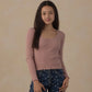 Rylee and Cru Ribbed Long Sleeve - Rosewood