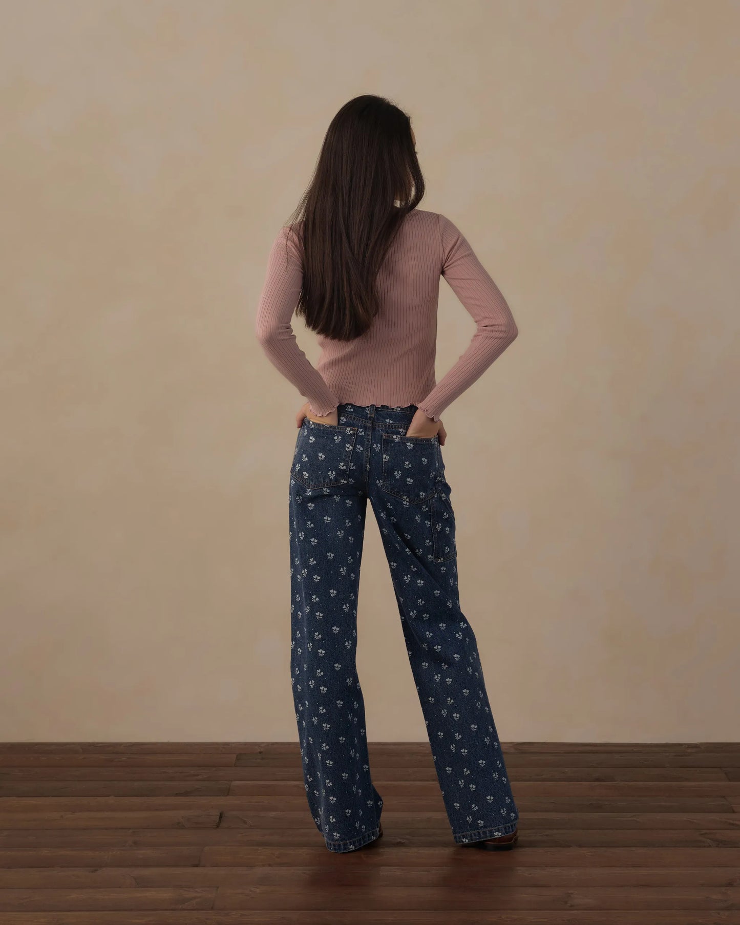 Rylee and Cru Ribbed Long Sleeve - Rosewood