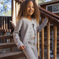 Rylee and Cru Fuzzy Knit - Lounge Set Dusty Blue