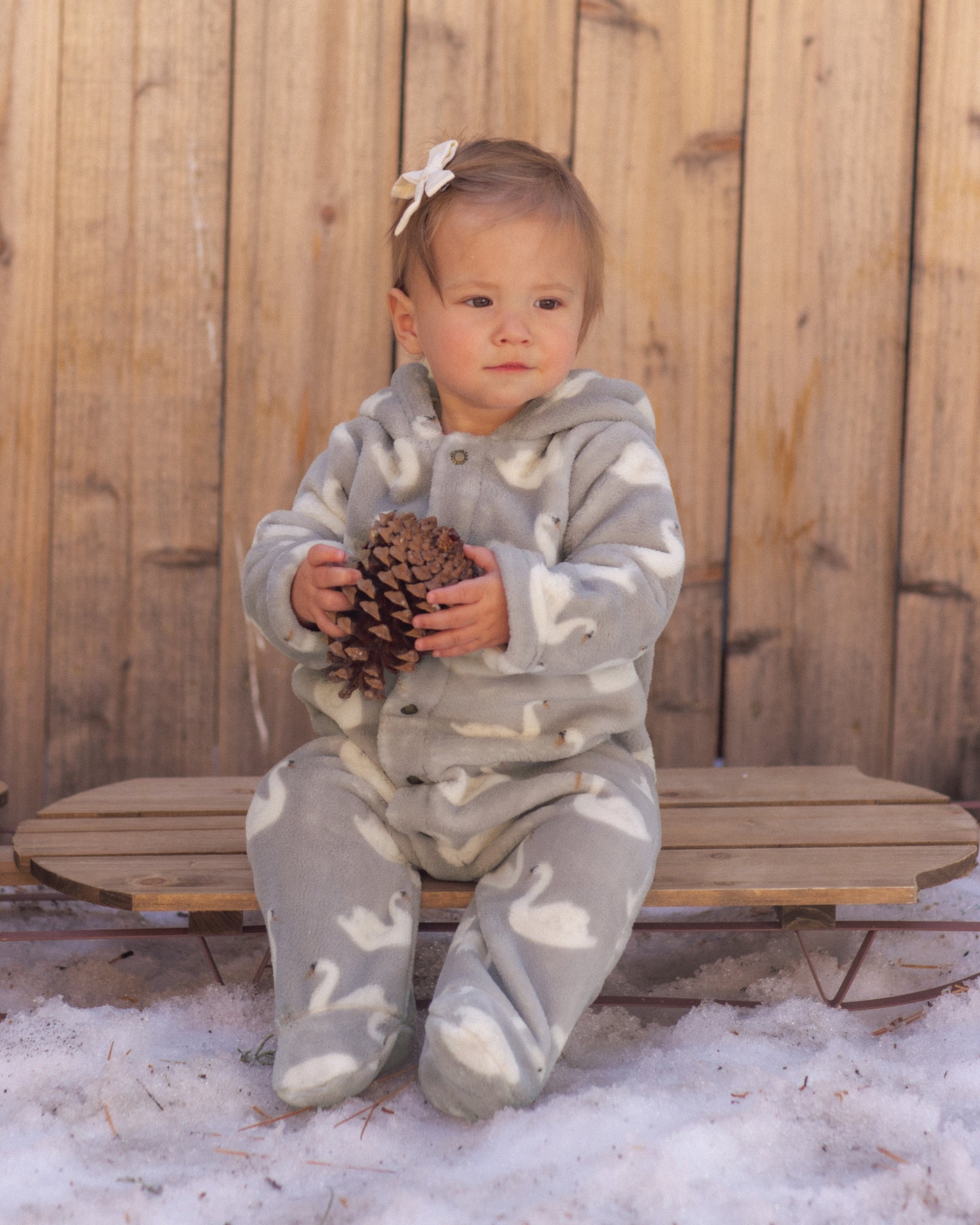 Rylee and Cru Fleece Jumpsuit Swans