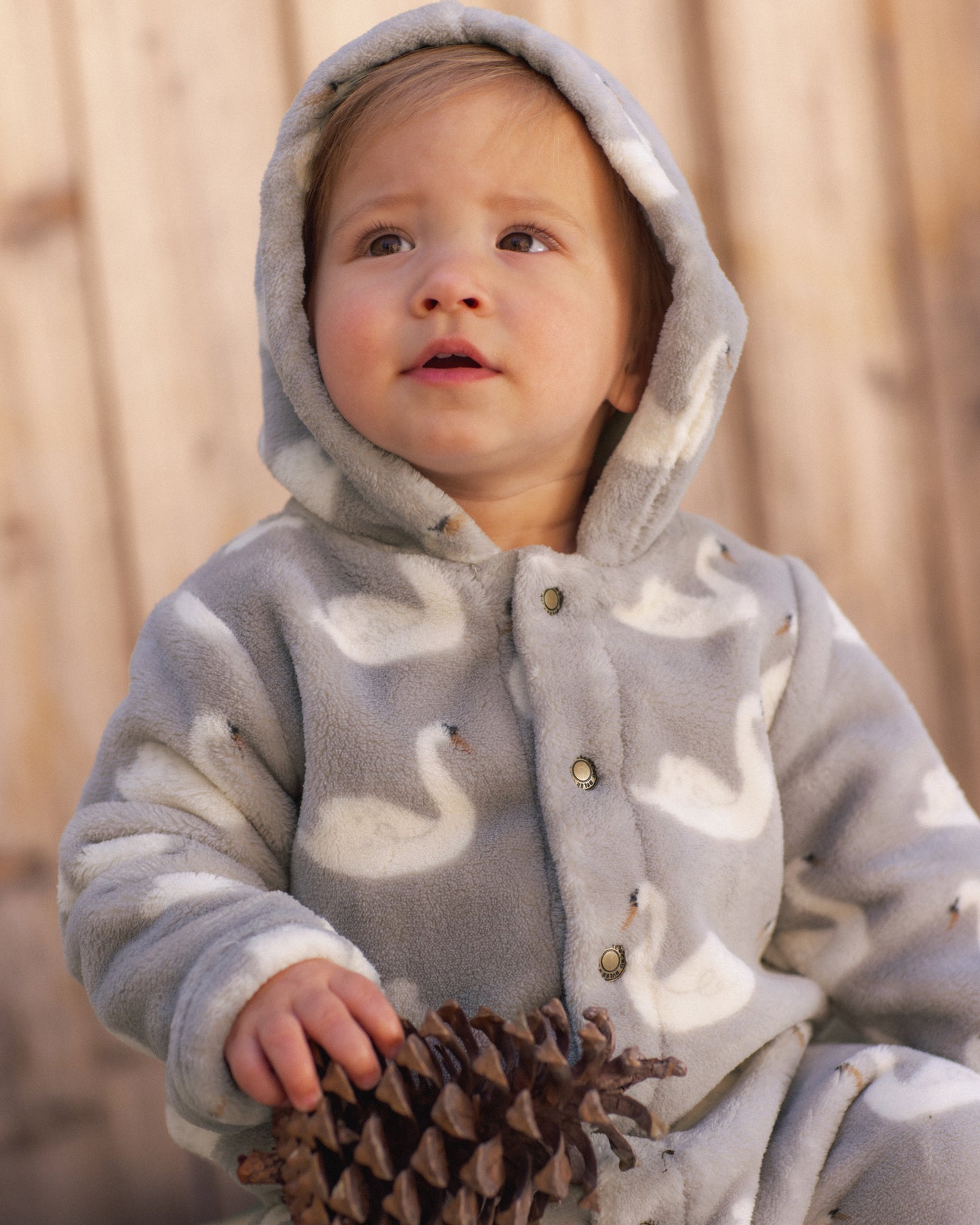 Rylee and Cru Fleece Jumpsuit Swans