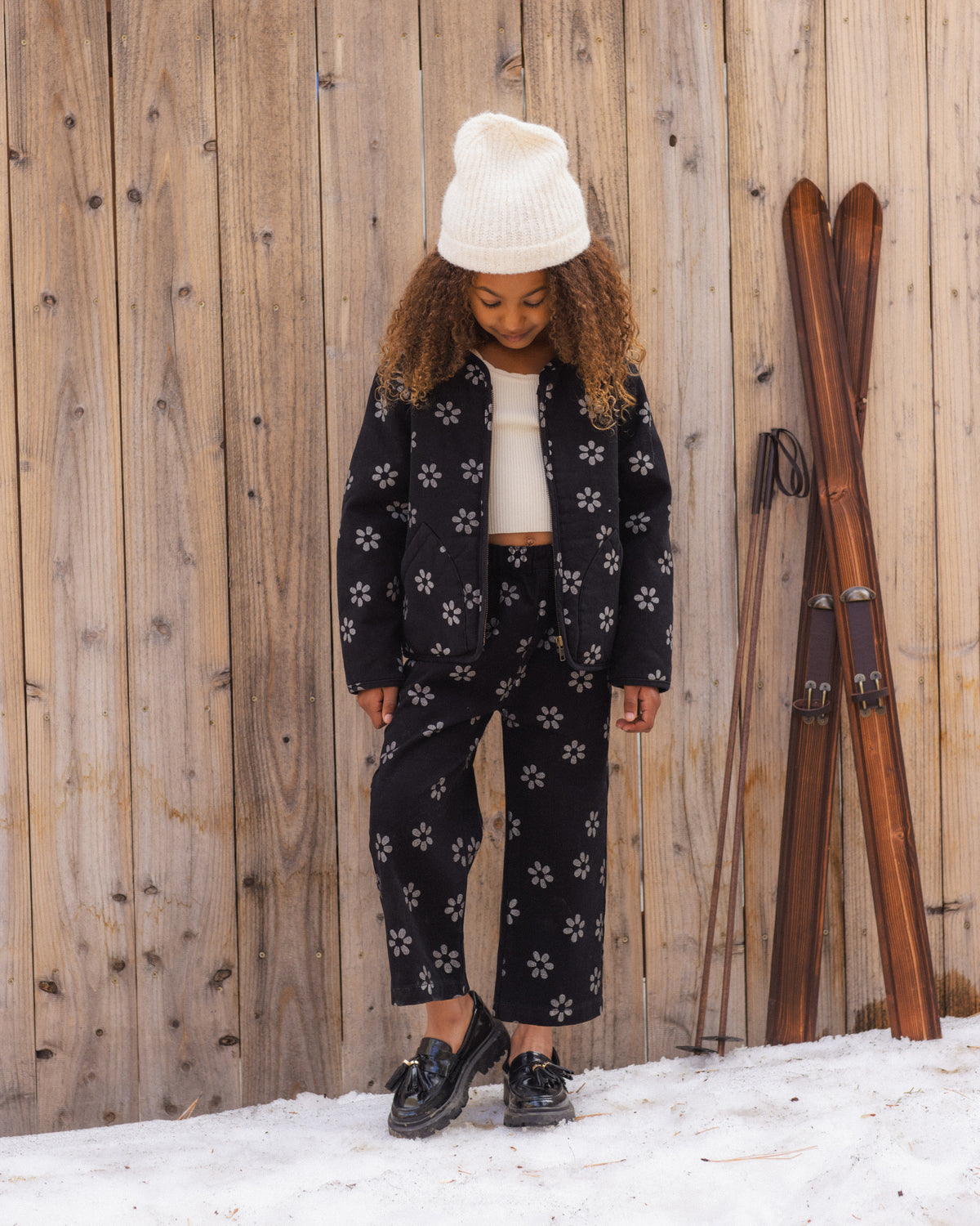 Rylee and Cru Alix Quilted - Jacket Black Daisy