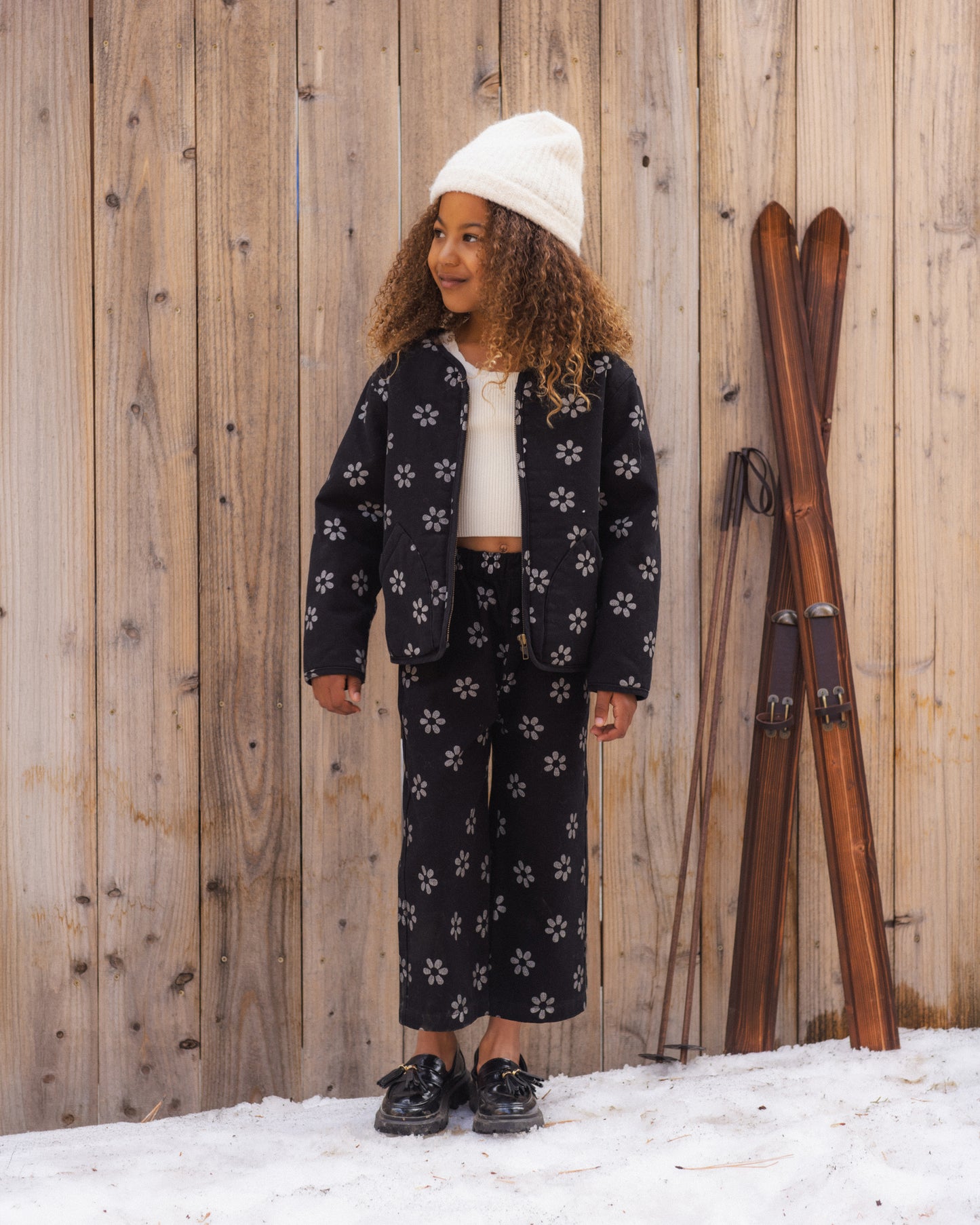 Rylee and Cru Alix Quilted - Jacket Black Daisy