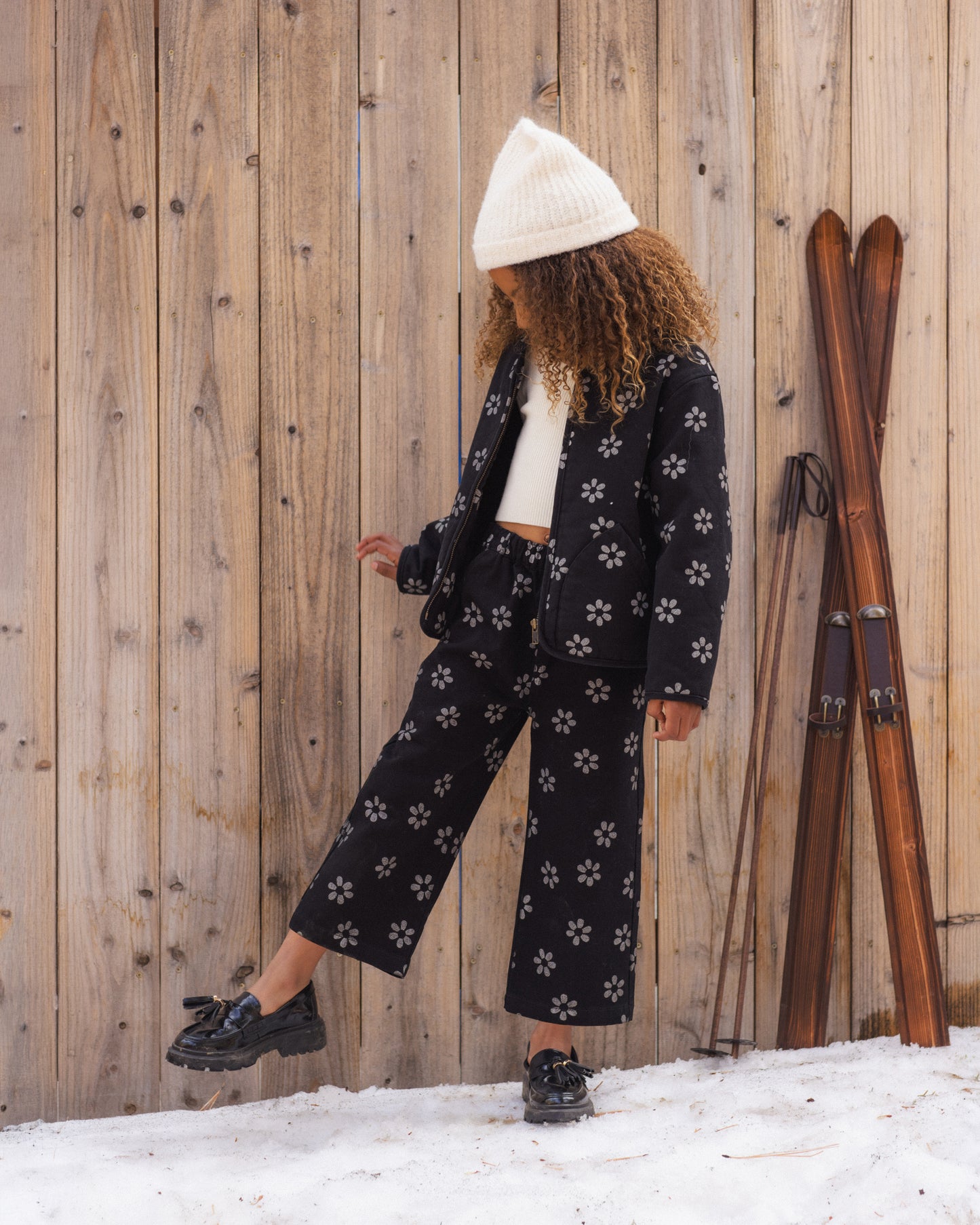 Rylee and Cru Alix Quilted - Jacket Black Daisy