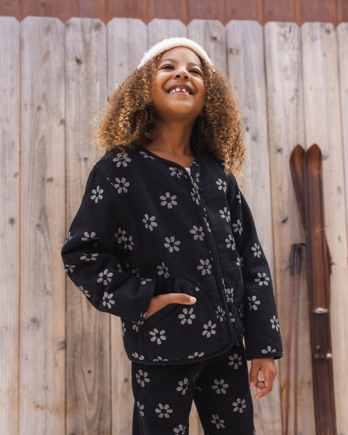 Rylee and Cru Alix Quilted - Jacket Black Daisy