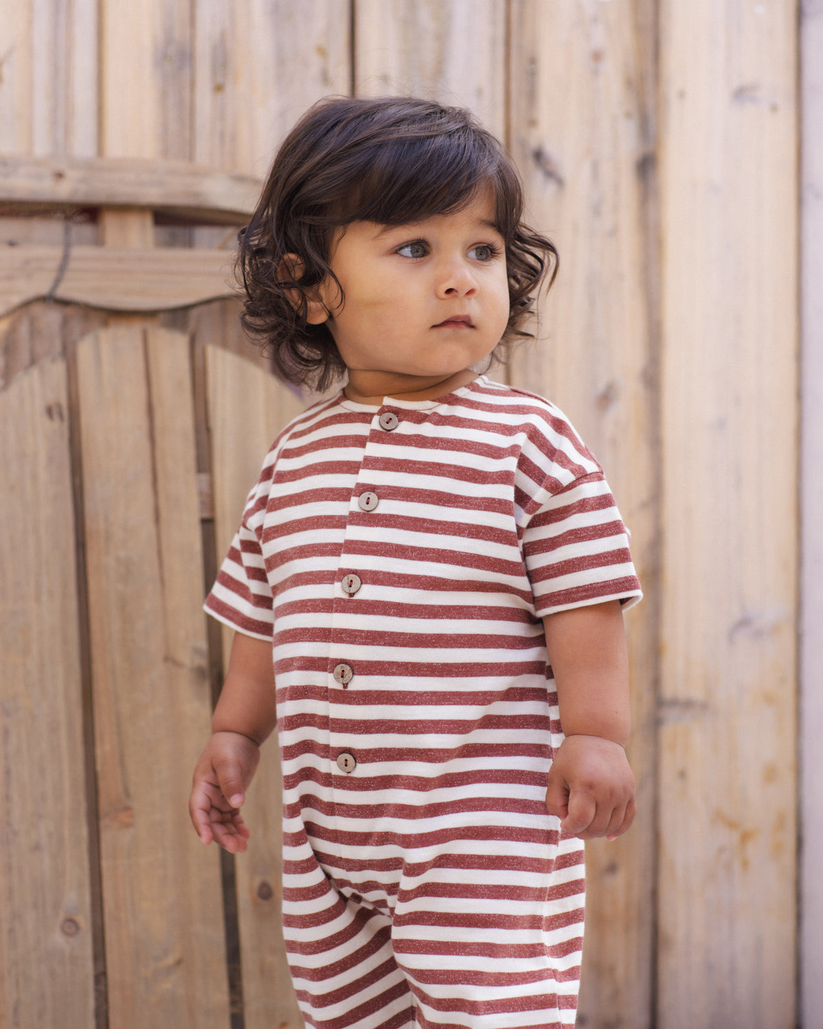 Rylee and Cru Hayes Jumpsuit - Brick Stripe