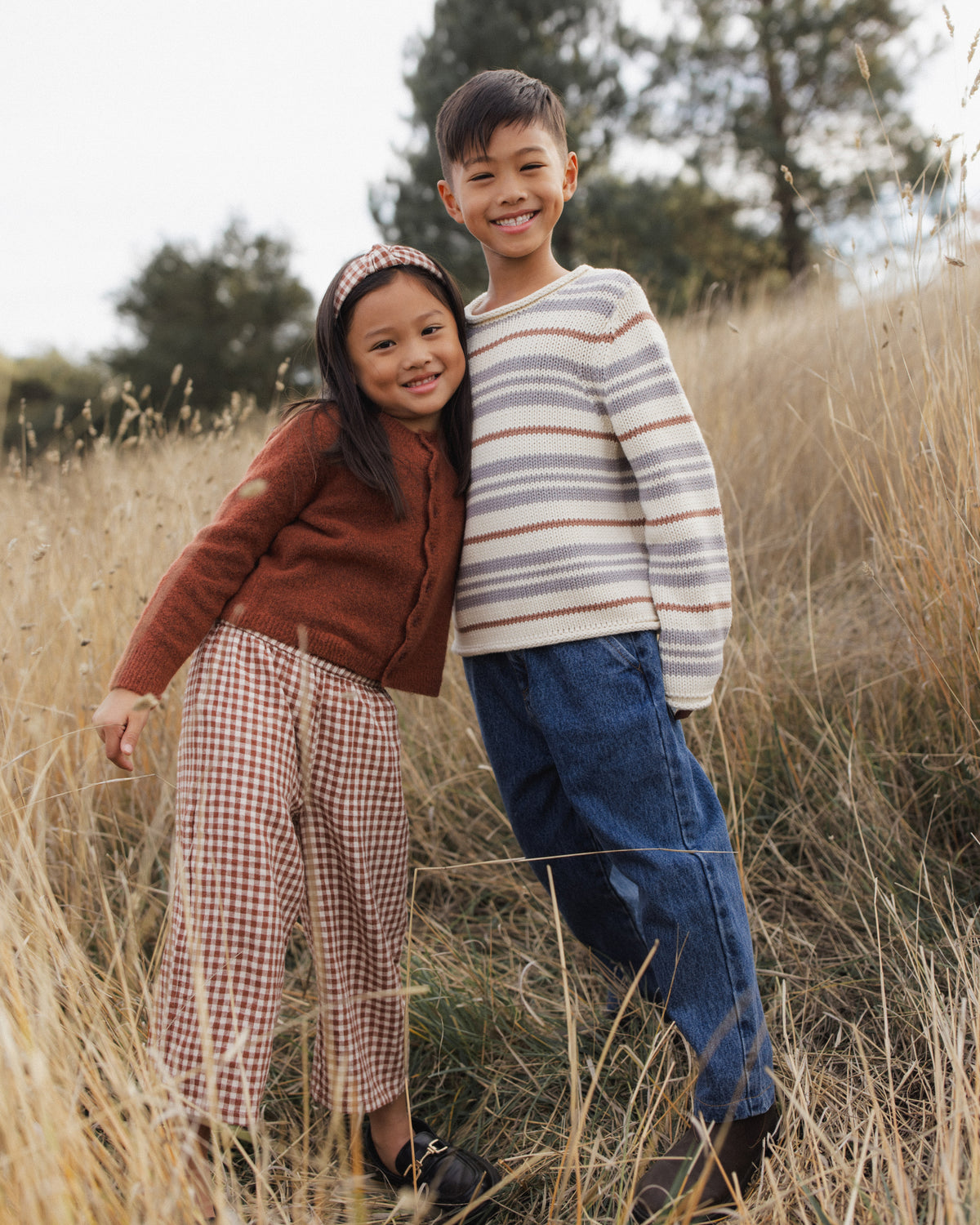Rylee and Cru Jacques Sweater - Dusty Blue Stripe