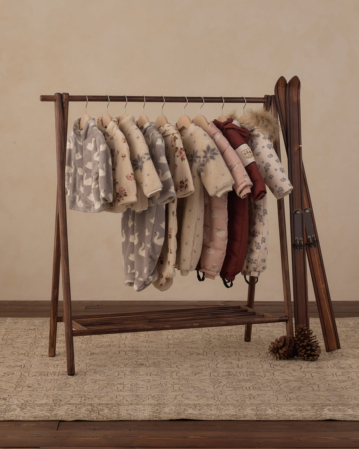 Rylee and Cru Shearling Baby Jumpsuit - Natural Fair Isle