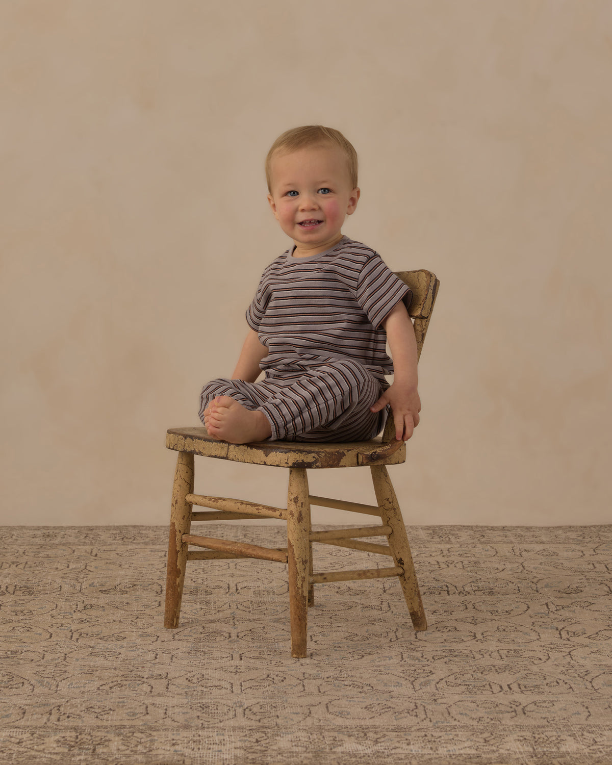 Rylee and Cru Jersey Tee + Pant Set - Vintage Stripe