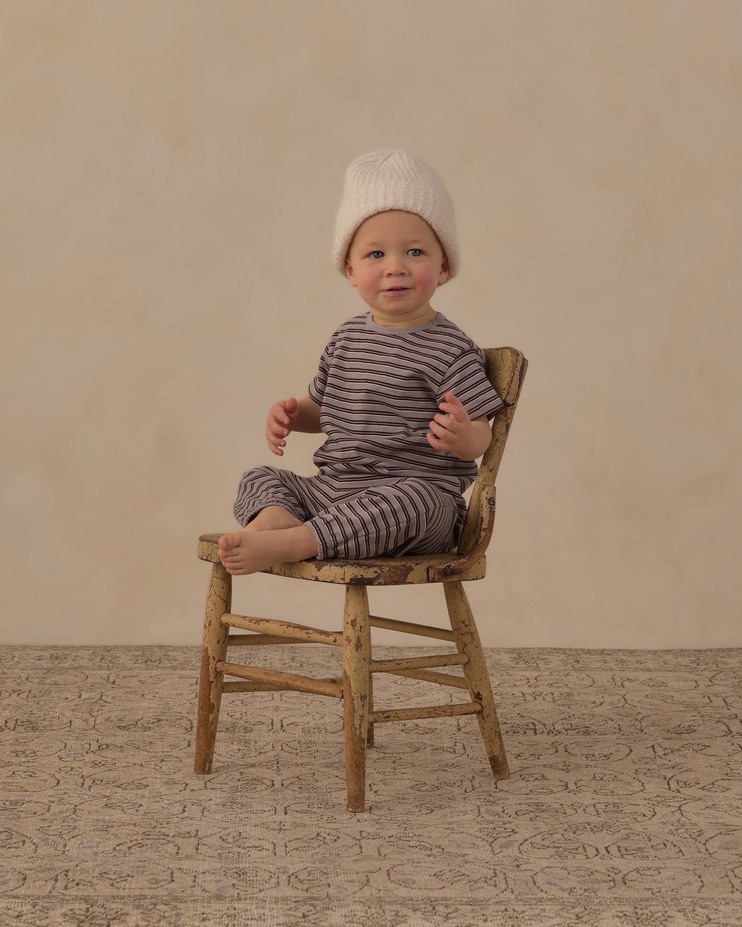 Rylee and Cru Jersey Tee + Pant Set - Vintage Stripe