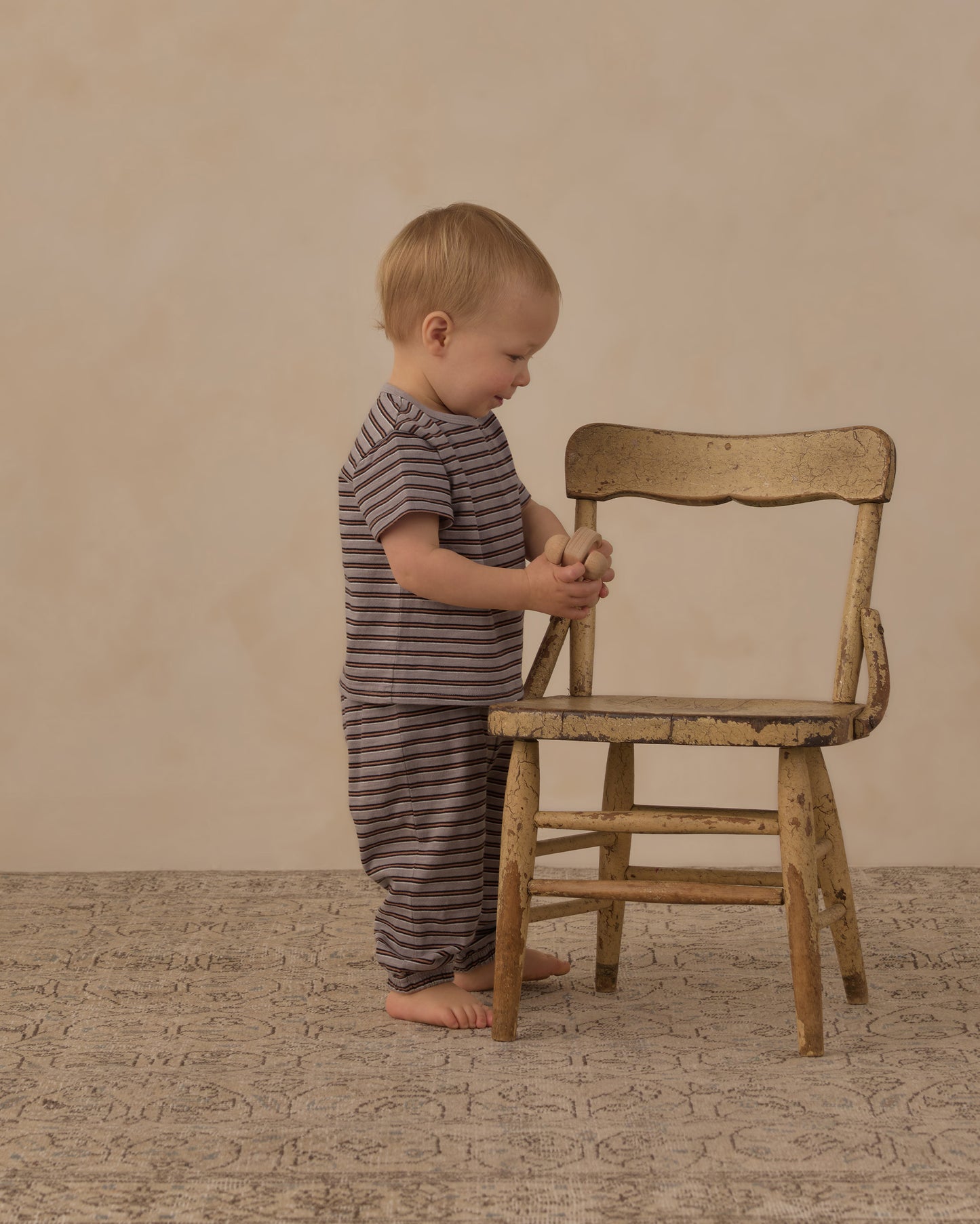 Rylee and Cru Jersey Tee + Pant Set - Vintage Stripe