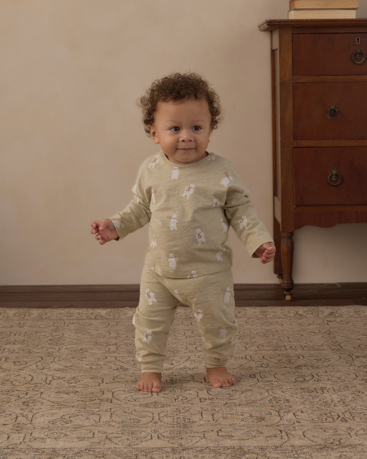 Rylee and Cru Long Sleeve Tee + Pant Set - Polar Bears