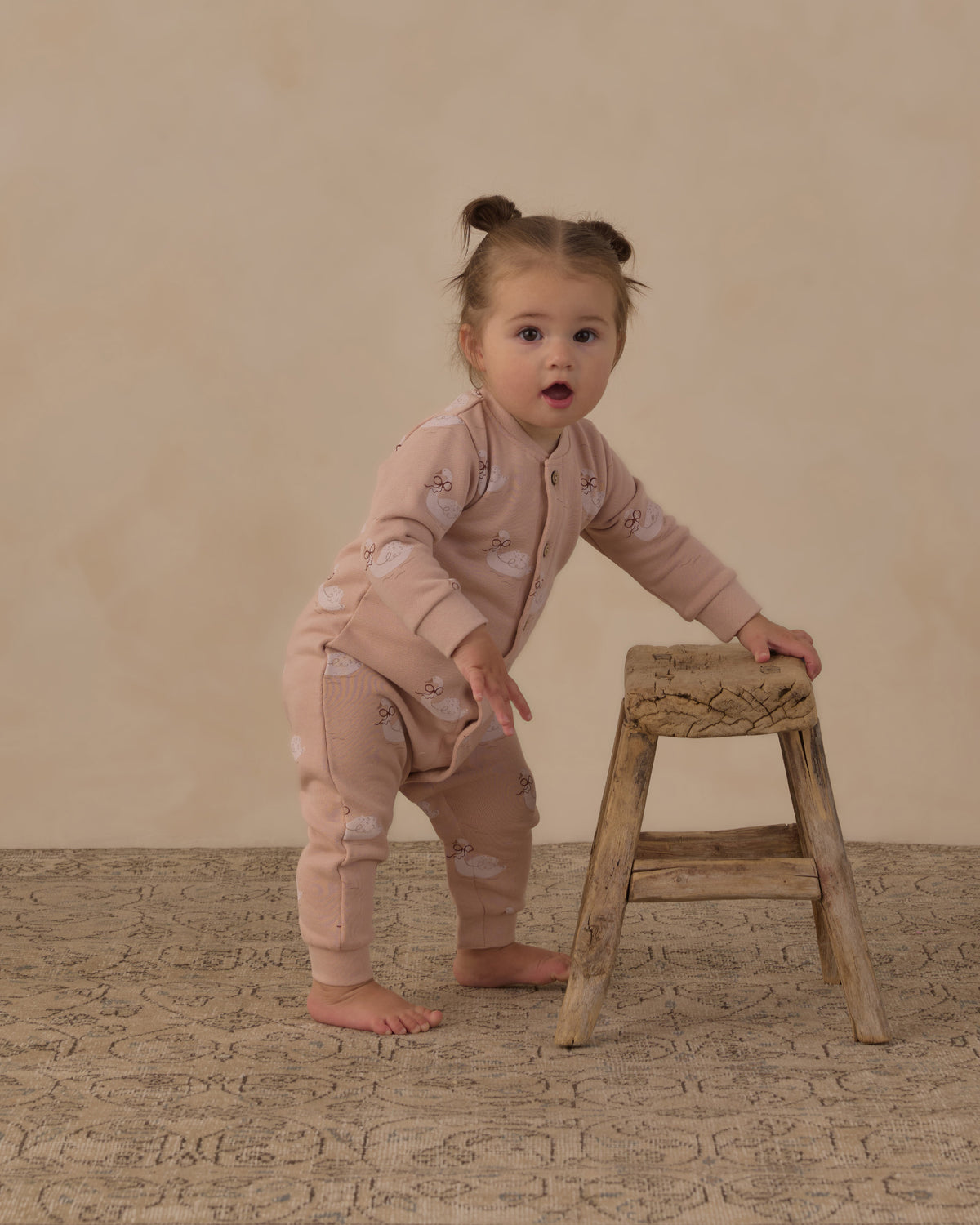 Rylee and Cru Button Down - Jumpsuit Swans