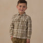 Rylee and Cru Pocketed Corduroy Shirt - Olive Dobby Plaid
