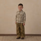 Rylee and Cru Pocketed Corduroy Shirt - Olive Dobby Plaid