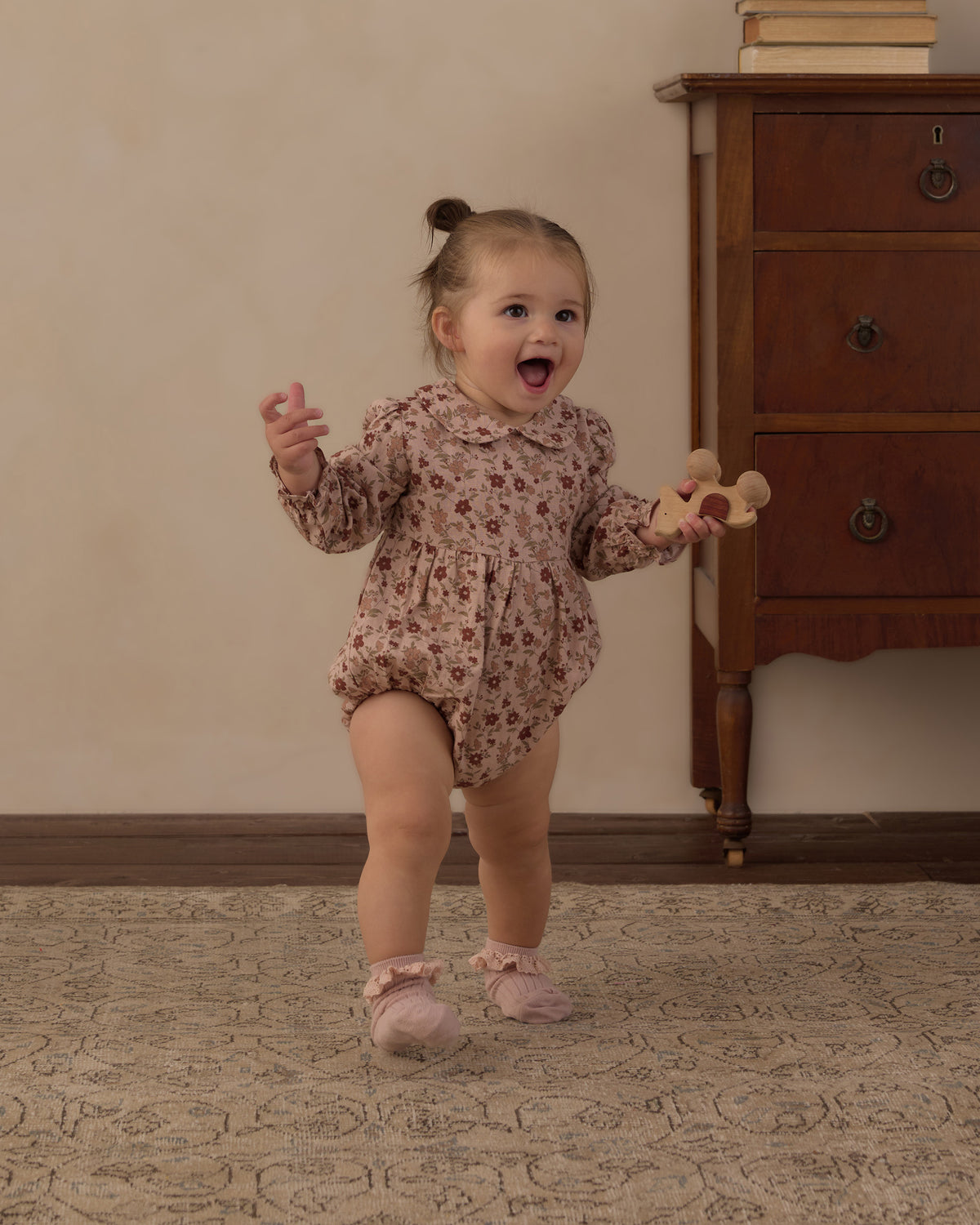 Rylee and Cru Cora Romper - Pink Floral