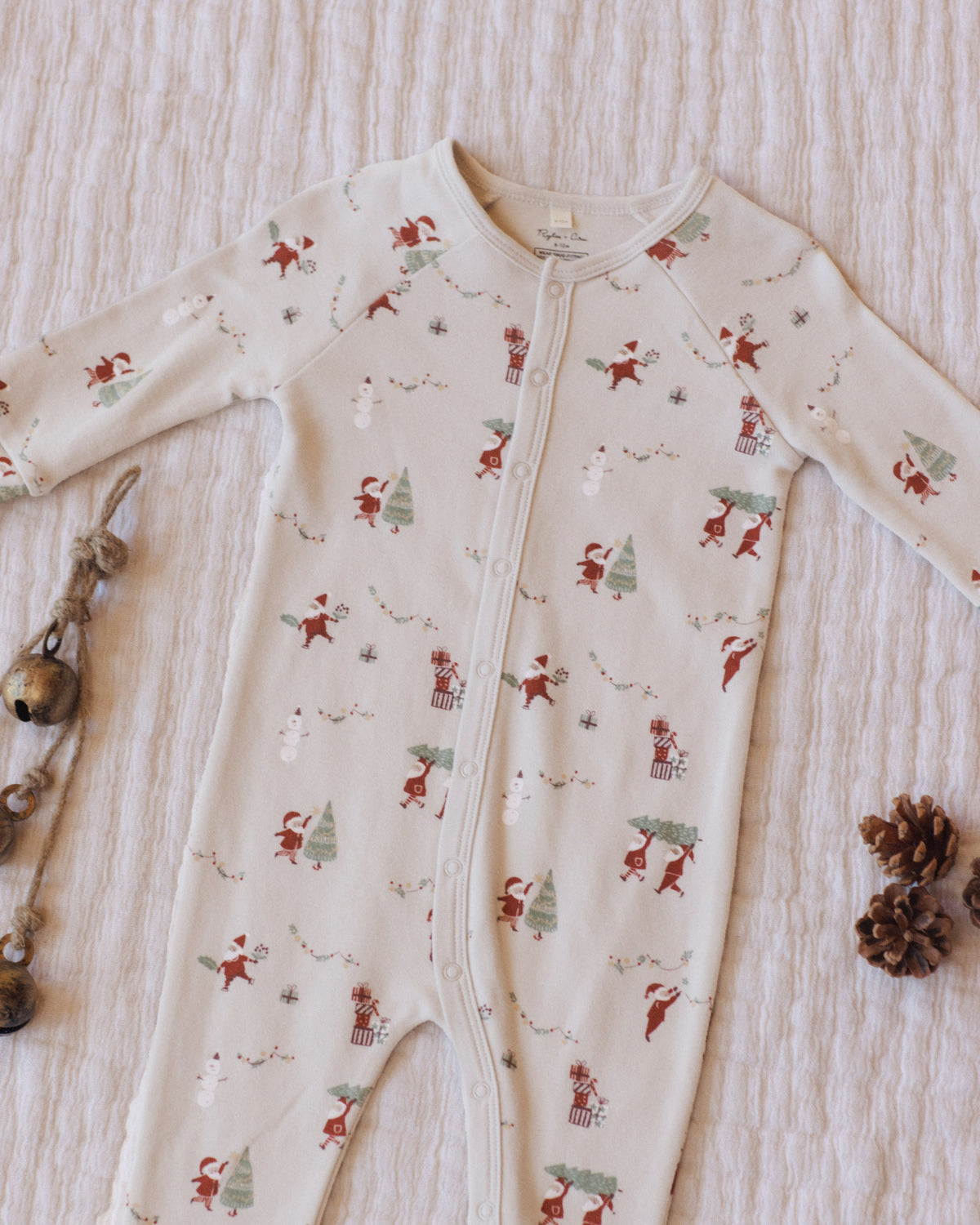 Rylee and Cru Organic Long John Pajamas - Gnome Village