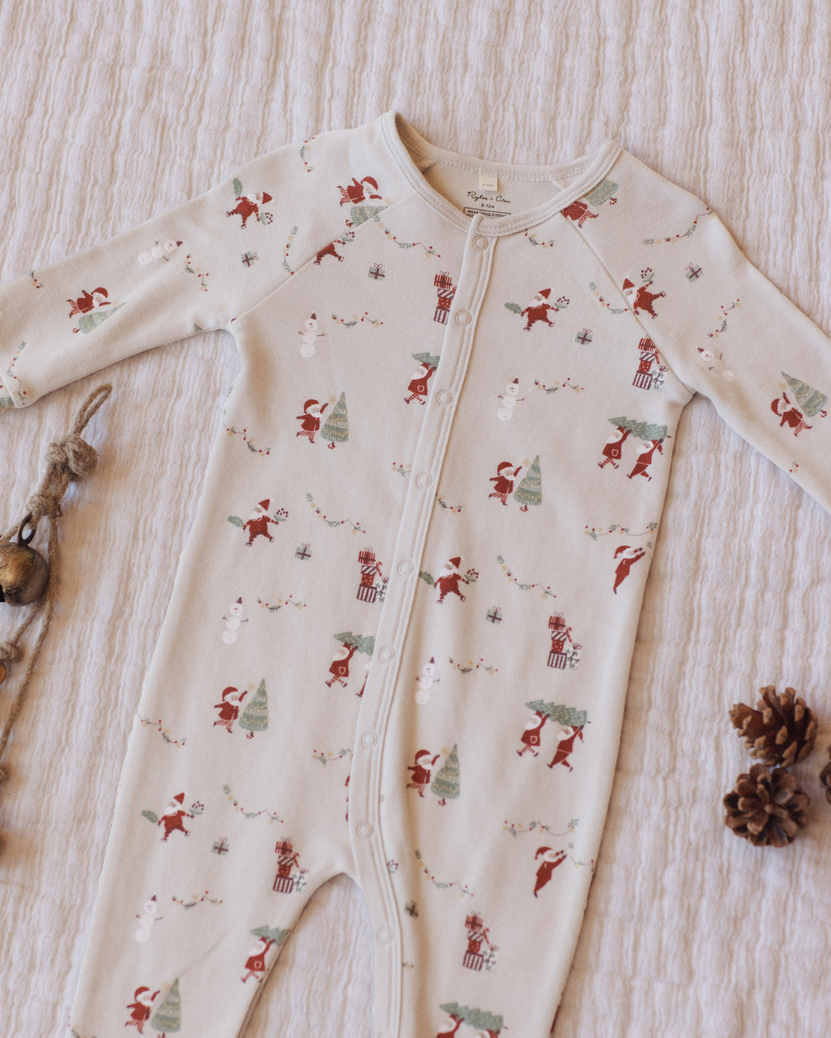 Rylee and Cru Organic Long John Pajamas - Gnome Village