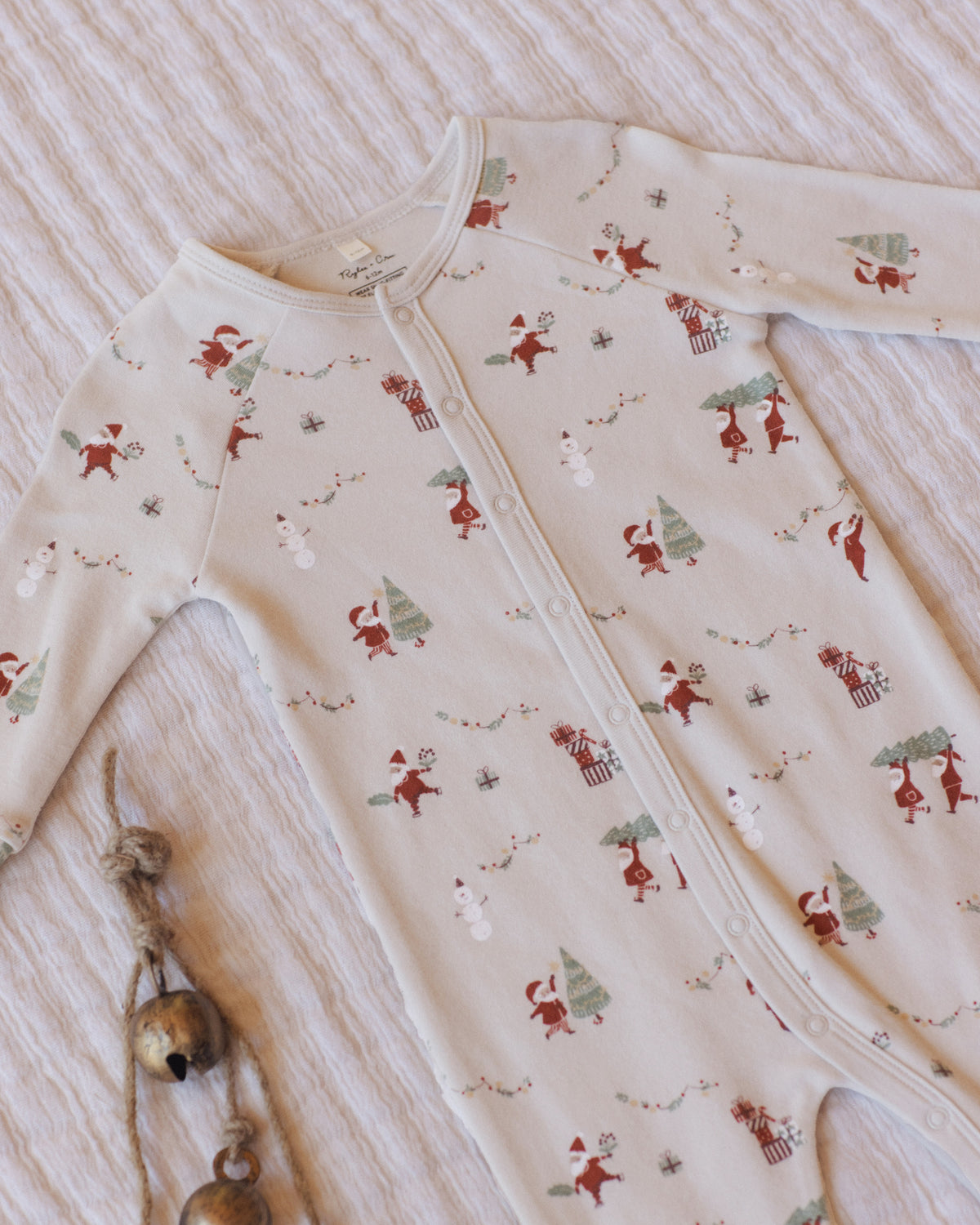 Rylee and Cru Organic Long John Pajamas - Gnome Village