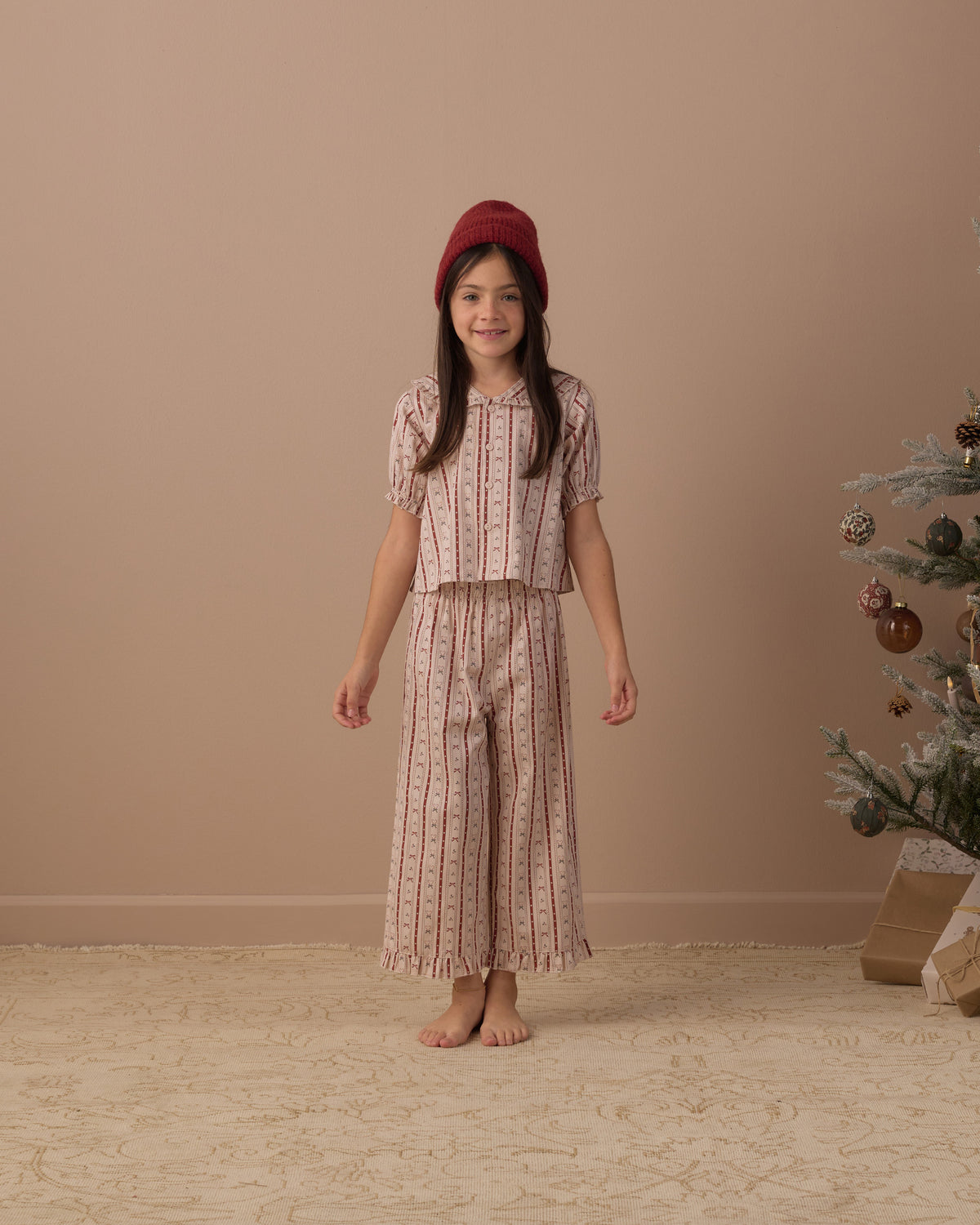 Rylee and Cru Ruffle Pajamas - Candy Cane Lane