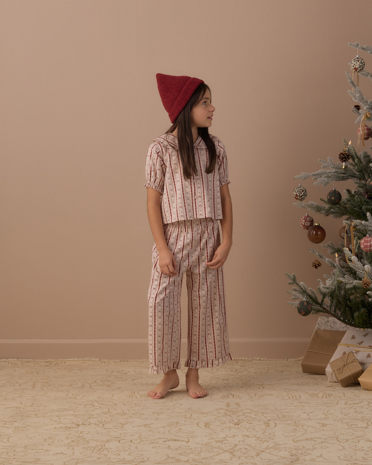 Rylee and Cru Ruffle Pajamas - Candy Cane Lane