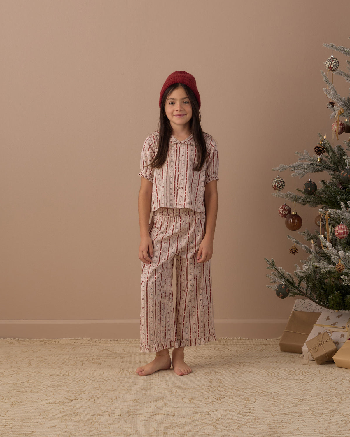 Rylee and Cru Ruffle Pajamas - Candy Cane Lane
