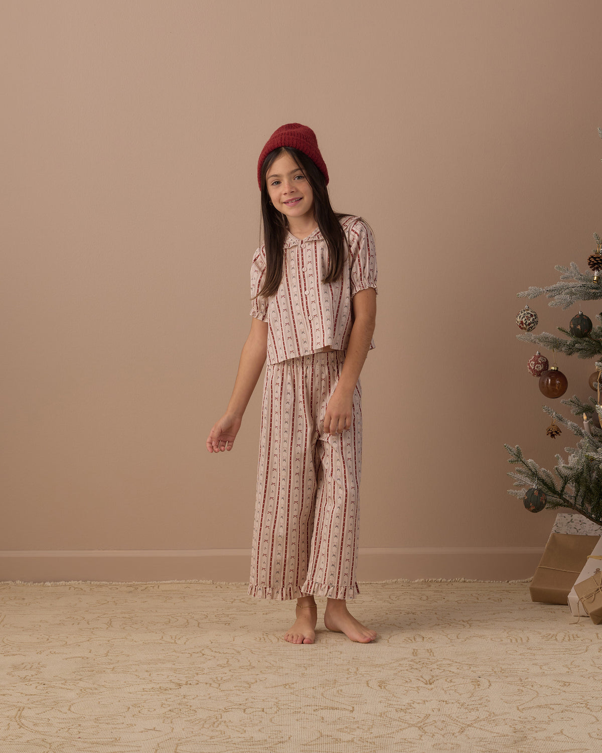 Rylee and Cru Ruffle Pajamas - Candy Cane Lane