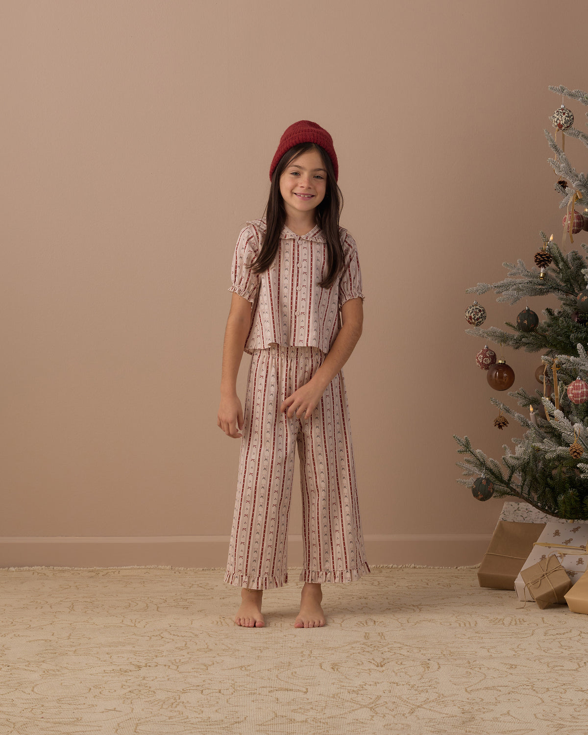 Rylee and Cru Ruffle Pajamas - Candy Cane Lane