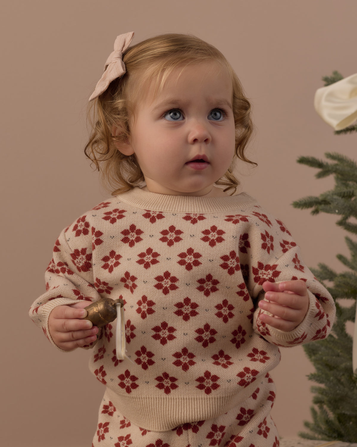 Rylee and Cru Jacquard Knit Set - Poinsettia