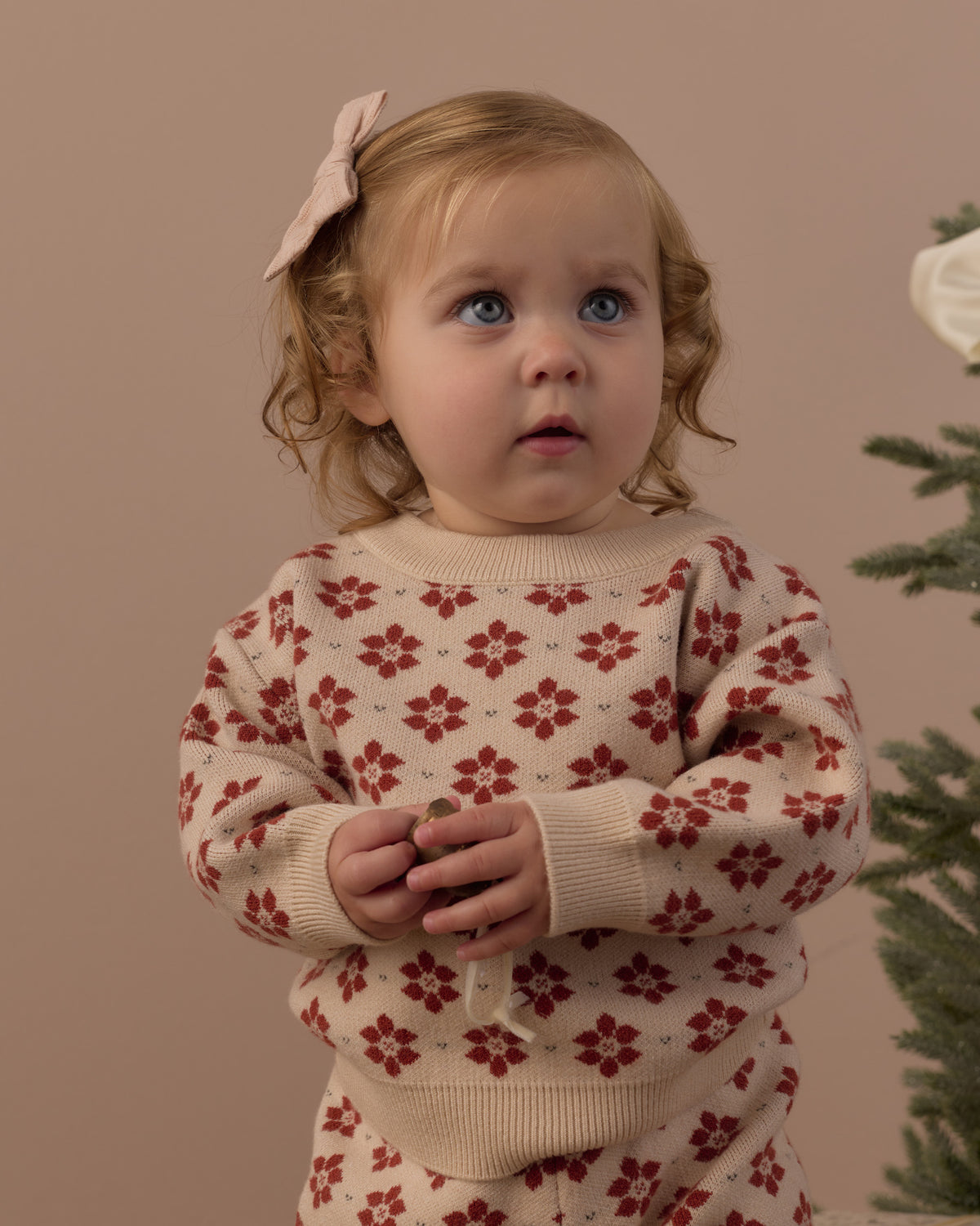 Rylee and Cru Jacquard Knit Set - Poinsettia