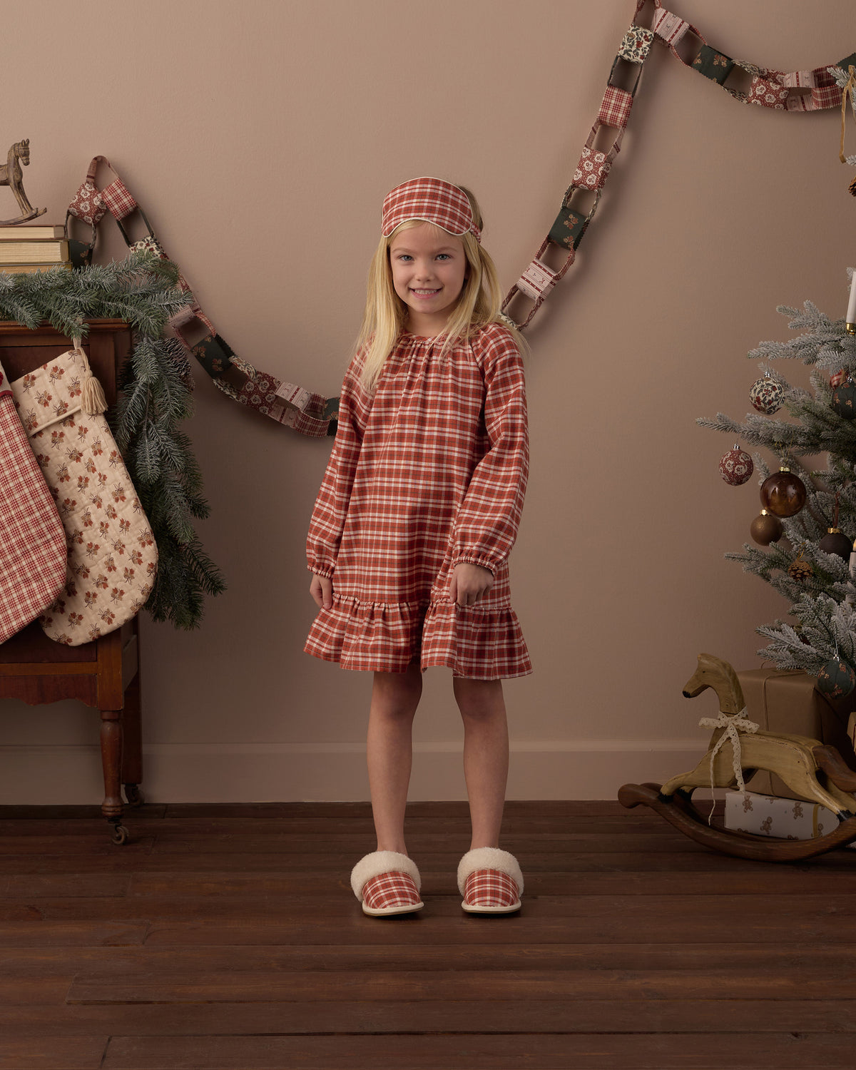 Rylee and Cru Holly Nightgown - Ruby Plaid