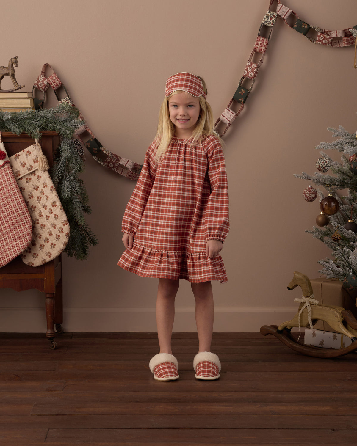 Rylee and Cru Holly Nightgown - Ruby Plaid