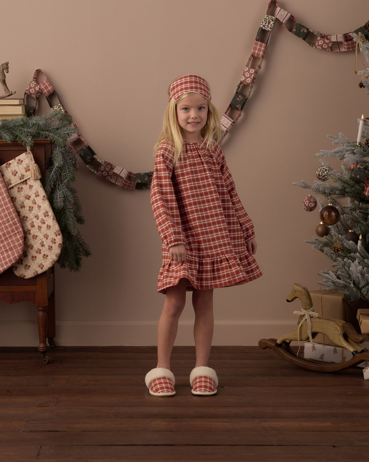 Rylee and Cru Holly Nightgown - Ruby Plaid