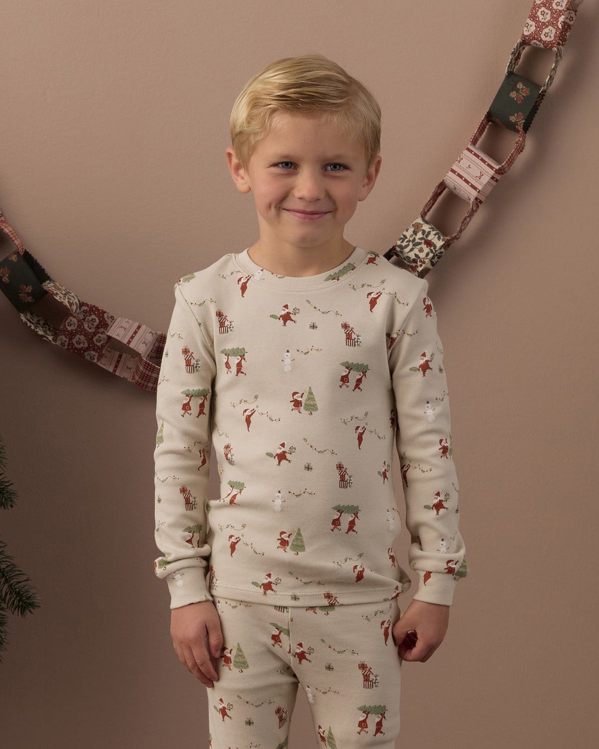 Rylee and Cru Organic Long Sleeve Pajama Set - Gnome Village