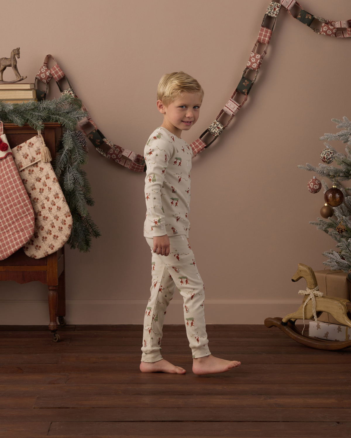 Rylee and Cru Organic Long Sleeve Pajama Set - Gnome Village