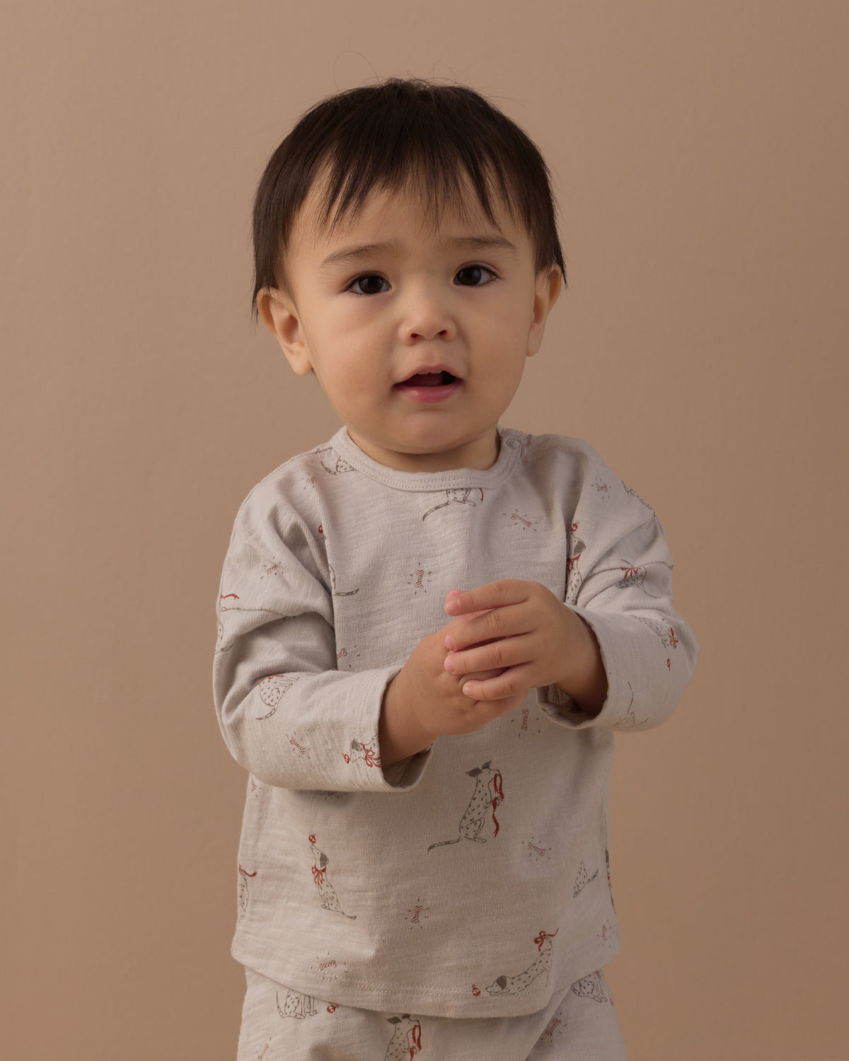 Rylee and Cru Long Sleeve Tee + Pant Set - Dalmatian