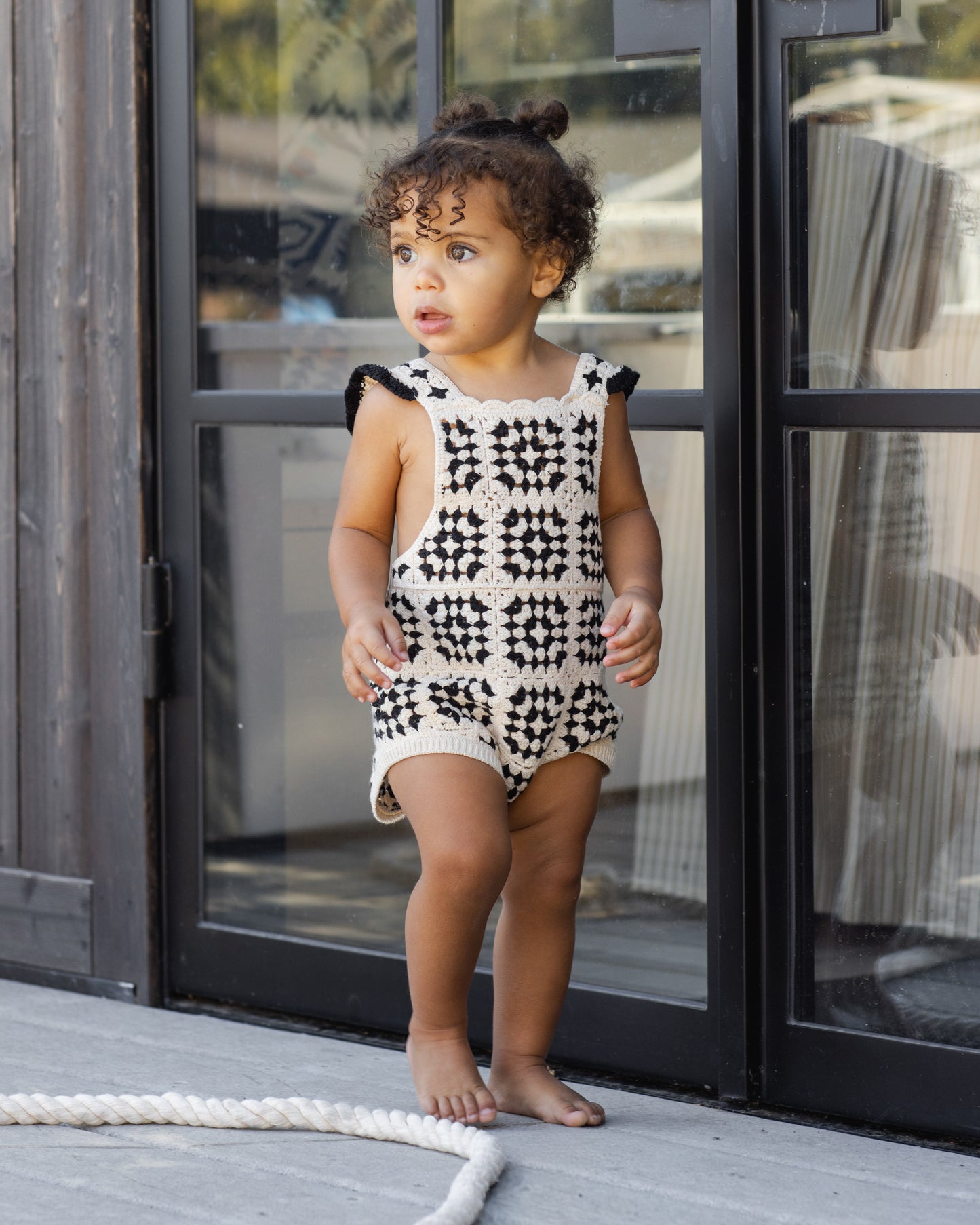 Rylee and Cru Crochet Romper - Abstract
