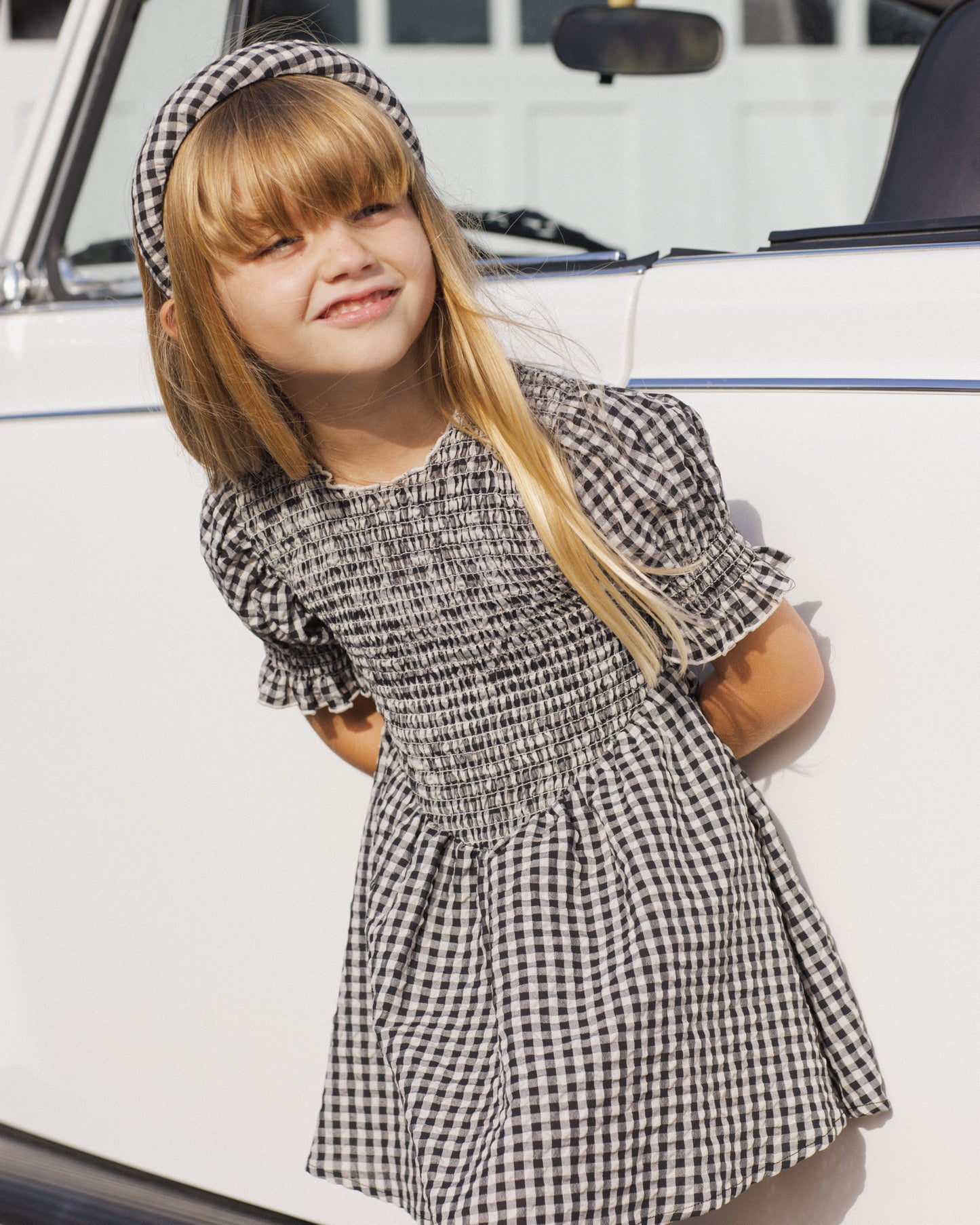 Rylee and Cru Louise Dress - Black Check