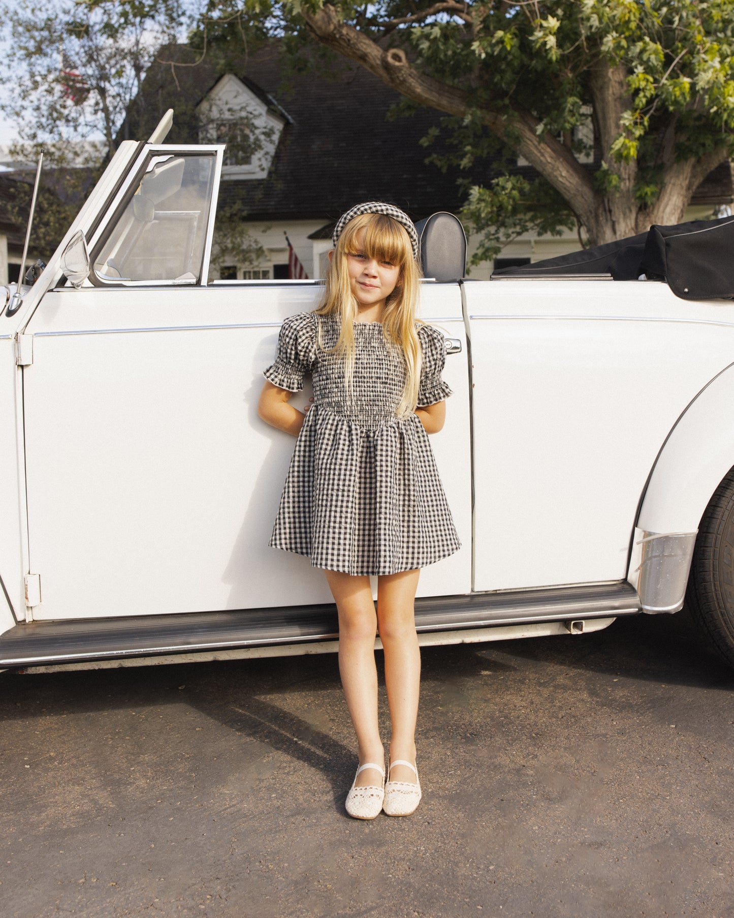 Rylee and Cru Louise Dress - Black Check