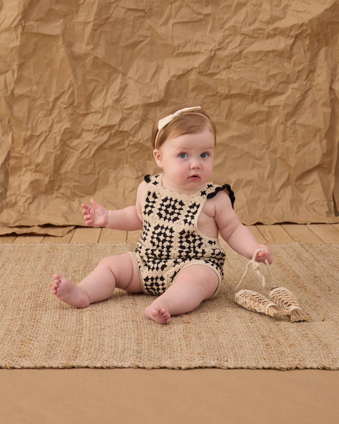 Rylee and Cru Crochet Romper - Abstract