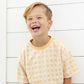Rylee and Cru Relaxed Tee - Butterscotch Grid